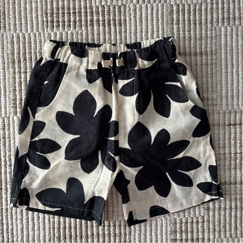 Zara Black and Cream Kids Shorts
